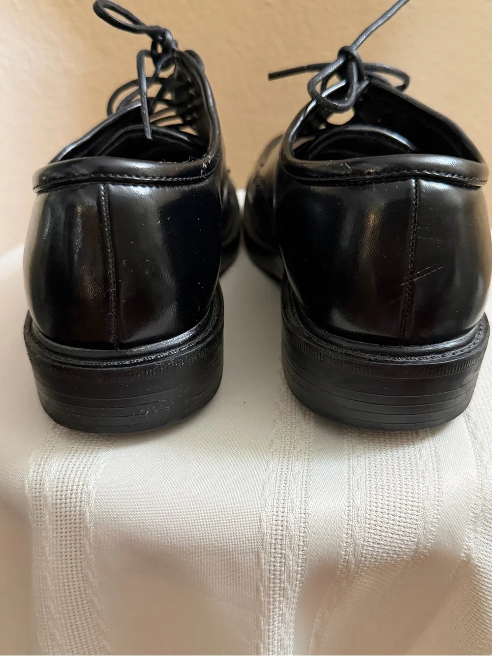 Boys' Classic Black Lace-Up Dress Shoes